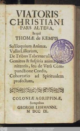 Viator Christianus : Recta Ac Regia In Coelum Via Tendens