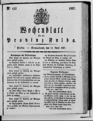 Nr. 15, Ausgabe vom 15. April 1837