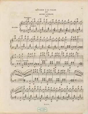 Rêverie à la valse : pour le piano
