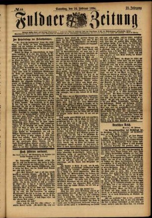 Ausgabe vom Samstag, den 24. Februar 1894.