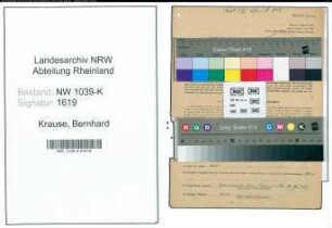 Entnazifizierung Bernhard Krause , geb. 07.07.1906 (Beamter)