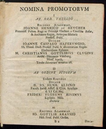 Nomina Promotorum