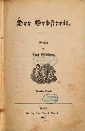 Der Erbstreit : Roman von Adolf Mützelburg. 2