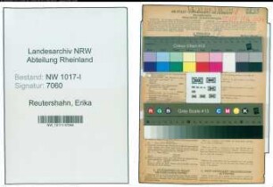 Entnazifizierung Erika Reutershahn , geb. 14.02.1910 (Kaufmaennische Angestellte)