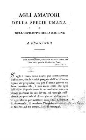 In: Progetto filosofico di una completa riforma del culto e dell'educationi politico-morale del popolo ebreo ; Band 1