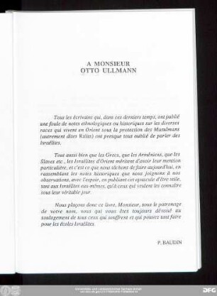 A Monsieur Otto Ullmann