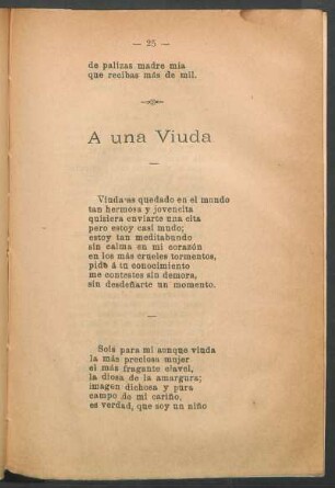 A una viuda