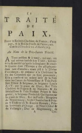 Traité de paix