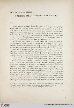 5: O metodę badań historii sztuki polskiej