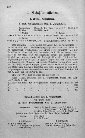G. Ersatzformationen.