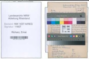 Entnazifizierung Ernst Richarz , geb. 17.01.1904 (Elektriker)