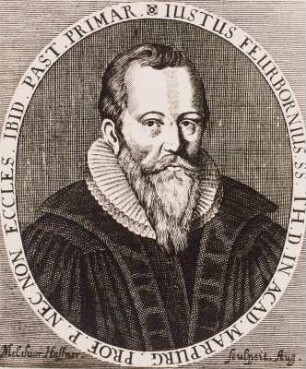 Justus Feuerborn : Hafner (Haffner), Melchior (tätig um 1629): Bildnis des Giessener Theologen Justus Feuerborn (1587-1656). Kupferstich. Dresden: Kupferstich-Kabinett