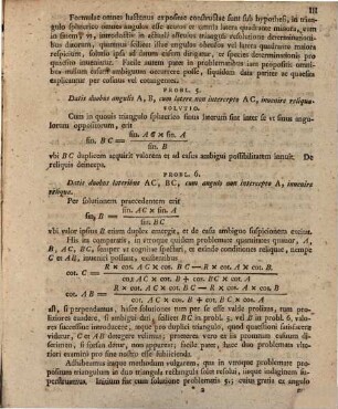 De casuum ambiguorum atque determinatorum in trigonometria praesertim sphaerica diiudicatione, Continuatio