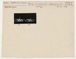 Modell: Stadtzentrum Berlin (Forum zwischen Rathaus- und Liebknechtstraße). Berlin, Mitte, Rathausstraße (ehem. Königstraße)/Liebknechtstraße (ehem. Kaiser-Wilhelm-Straße, heute Karl-Liebknecht-Straße)