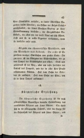 18. Körperliche Erziehung