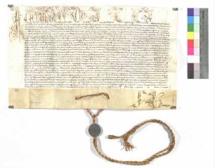 Bulle über die Aufschwörung des Ellwanger Kapitularen Doktor Johann Christoph Trestendorffer.