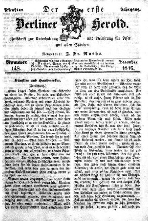 Nummer 148, Dezember 1846