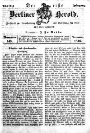 Nummer 148, Dezember 1846
