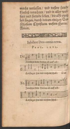 Iubilate Deo omnis terra. Psal. LXVI.