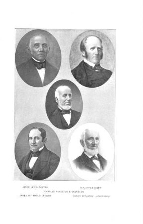 Jacob Lewis Doster - Benjamin Eggert - Charles Augustus Luckenbach - James Gotthold Leibert - Henry Benjamin Luckenbach