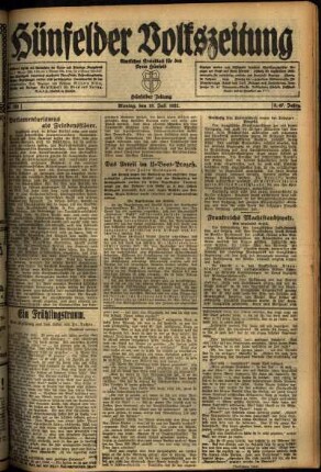Ausgabe vom Montag, den 18. Juli 1921.