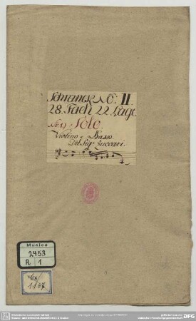 Sonatas - Mus.2453-R-1 : vl, bc - op. 1,2 - A