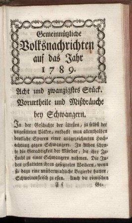 Acht und zwanzigstes Stück