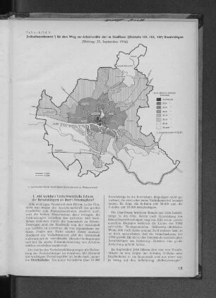 Schaubild 3: Zeitaufwandzonen für den Weg zur Arbeitsstätte der im Stadtkern Berufstätigen