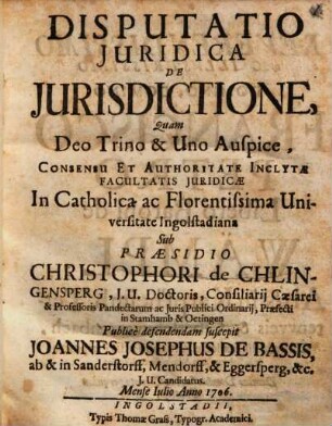 Disputatio Juridica De Jurisdictione