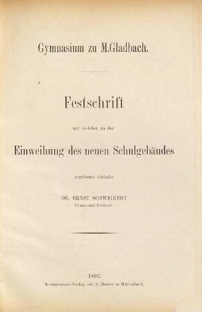 Programm. 1891/92