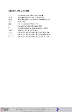 Editorische Zeichen