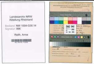 Entnazifizierung Anna Reith , geb. 11.05.1911 ()