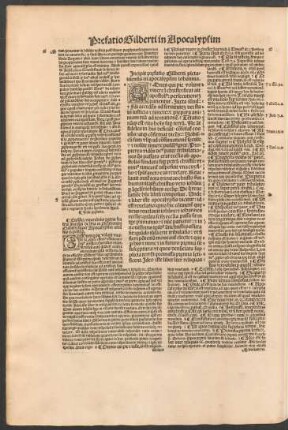Incipit praefatio Gilberti pictaviensis in apocalypsim iohannis.