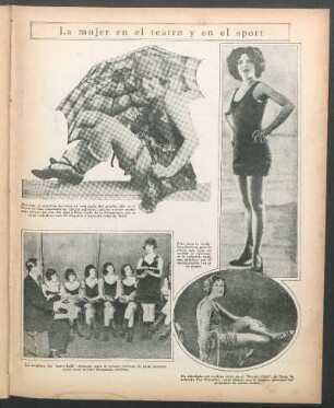 La mujer en el teatro y en el sport [Fotografías]