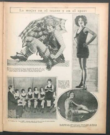 La mujer en el teatro y en el sport [Fotografías]