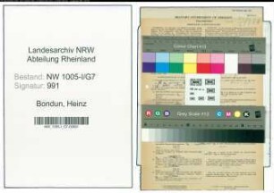 Entnazifizierung Heinz Bondun , geb. 04.08.1907 (Auto-Monteur)