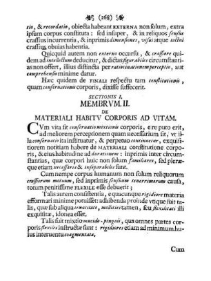 Membrvm II. De Materiali Habitv Corporis Ad Vitam.