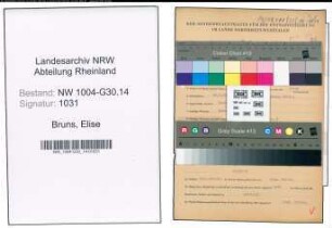 Entnazifizierung Elise Bruns , geb. 28.07.1898 ()