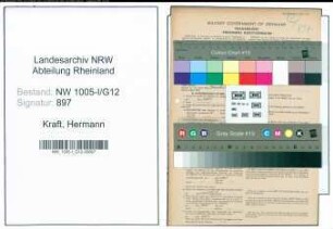 Entnazifizierung Hermann Kraft , geb. 23.05.1890 (Maschinensetzer)