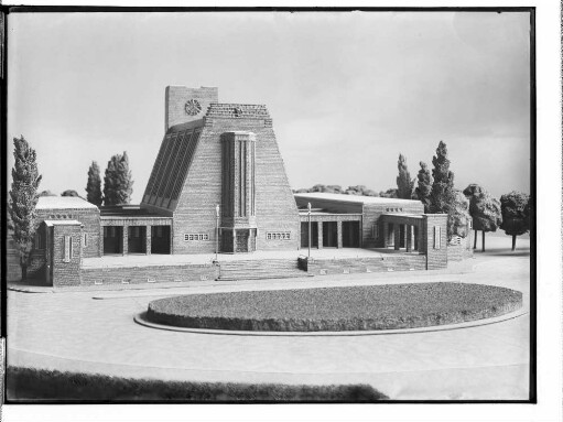 Krematorium Ohlsdorf (Hamburg-Ohlsdorf): Gebäude-Ansicht : Modell : SchumacherWV Nr. 280