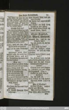 Christl. Fragstück, D. Mart. Luthers.