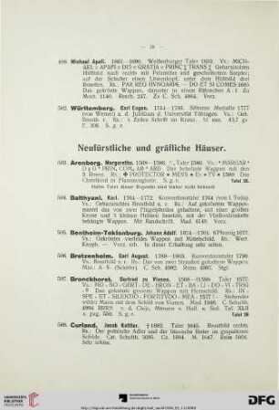 Neufürstliche und gräfliche Häuser (Nr. 503-555)