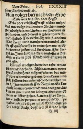 Nun volget hiernach von Erbe