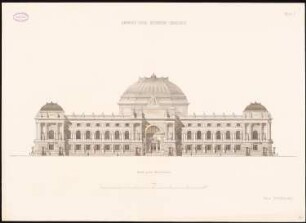 Reichstag, Berlin Zweiter Wettbewerb: Fassade an der Sommerstraße