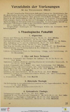 Verzeichnis der Vorlesungen für das Wintersemester 1939/40