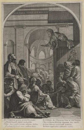 Doppelbildnis des Heiligen Bruno und des Raymond Diocrès (Bruno einer Predigt des Raymond Diocrès zuhörend)