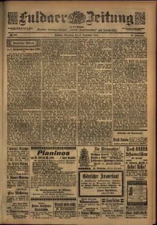 Zweite Ausgabe vom Dienstag, den 09. Dezember 1902.