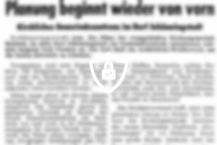 Planung beginnt wieder von vorn