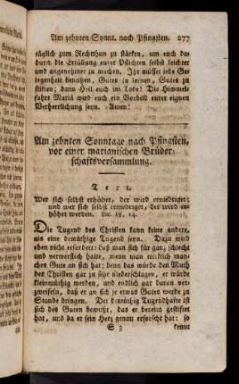 277-285, 31. Am zehnten Sonntag nach Pfingsten