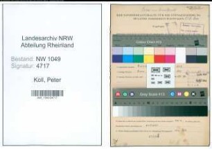 Entnazifizierung Peter Koll , geb. 13.03.1909 ()